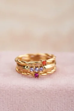 My Jewellery Bague Torsadée Pierre Grenadine Best