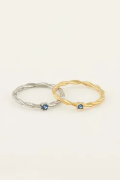 My Jewellery Bague Torsadée Pierre Océan Outlet