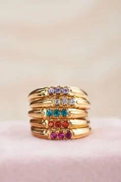 My Jewellery Bague Trois Pierres Azzurro Discount