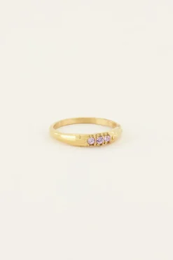 My Jewellery Bague Trois Pierres Lavande Sale
