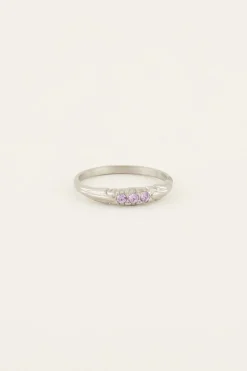 My Jewellery Bague Trois Pierres Lavande Sale