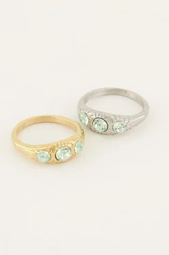 My Jewellery Bague Trois Pierres Mint Sale