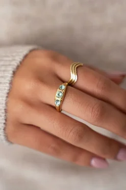 My Jewellery Bague Trois Pierres Mint Sale