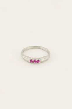 My Jewellery Bague Trois Pierres Very Berry Discount