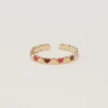 My Jewellery Bague Vintage Avec Cœurs Roses Et Rouges Best