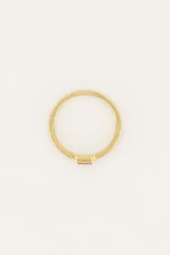 My Jewellery Bague Vintage Rectangulaire Rouge Discount