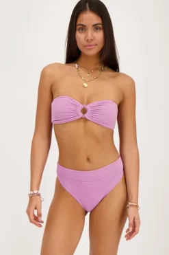 My Jewellery Bas De Bikini Lilas Taille Haute En Lurex Violet/Violet clair Sale