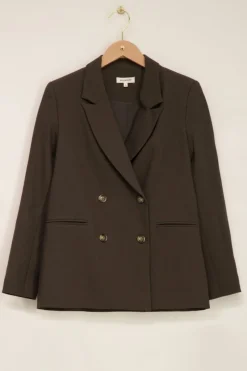 My Jewellery Blazer Croisé Kaki Vert foncé Discount