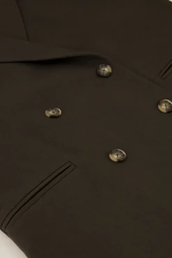 My Jewellery Blazer Croisé Kaki Vert foncé Discount