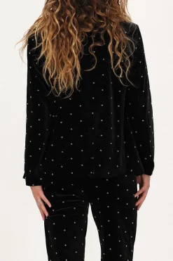 My Jewellery Blazer En Velours Noir Avec Perles Clearance
