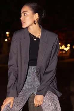 My Jewellery Blazer Gris Foncé Avec Poches Et Boutons Gris/Gris foncé Online