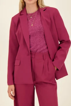 My Jewellery Blazer Oversize Fushia Aubergine Clearance