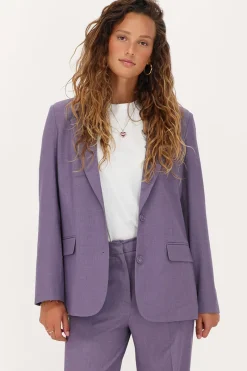 My Jewellery Blazer Oversized Avec Poches Et Boutons Violet Hot