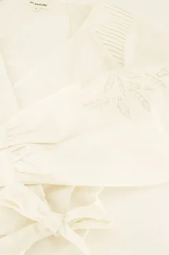 My Jewellery Blouse Blanche à Volants Et Manches évasées Hot