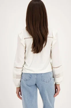 My Jewellery Blouse Blanche à Volants Et Rubans Hot