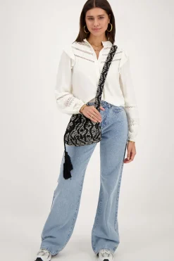 My Jewellery Blouse Blanche à Volants Et Rubans Hot