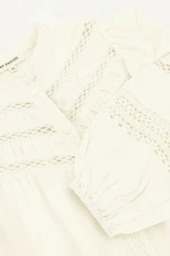 My Jewellery Blouse Blanche à Volants Et Rubans Hot