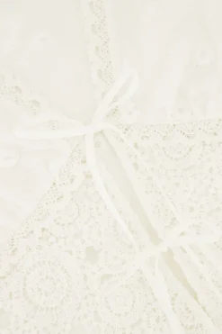 My Jewellery Blouse Blanche Avec Broderie Et Crochet Outlet