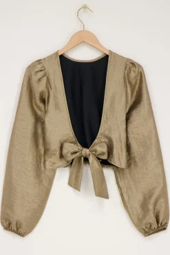 My Jewellery Blouse En Bronze Avec Nœud Au Dos Doré/Bronze Best