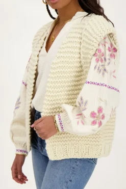 My Jewellery Blouse En Mousseline Avec Broderie Beige Fashion
