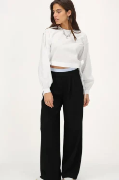 My Jewellery Blouse En Popeline he Avec Nœuds Blanc Online