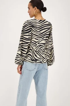 My Jewellery Blouse Imprimée Zèbre Avec Nœuds Hot