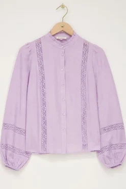 My Jewellery Blouse Lilas à Dentelle Violet clair Clearance