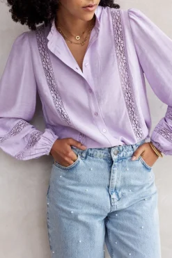 My Jewellery Blouse Lilas à Dentelle Violet clair Clearance