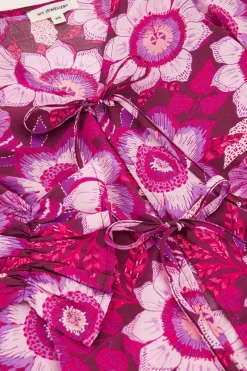 My Jewellery Blouse Rose Avec Nœuds Et Imprimé Floral Outlet