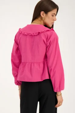 My Jewellery Blouse Rayée Avec Nœuds Rose Clearance