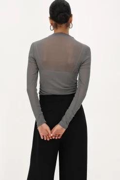 My Jewellery Body En Mesh Grise Avec Lurex Argenté/Gris clair/Gris Outlet