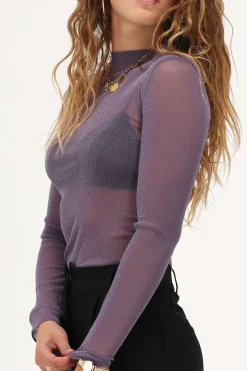 My Jewellery Body En Mesh Avec Lurex Violet New
