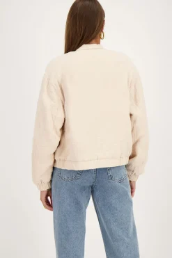 My Jewellery Bomber Beige En Mousseline Outlet