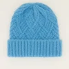 My Jewellery Bonnet En Maille Torsadée Bleue New