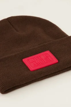 My Jewellery Bonnet Marron Avec écusson Hot