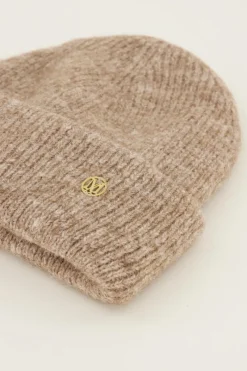 My Jewellery Bonnet En Maille Taupe Sale