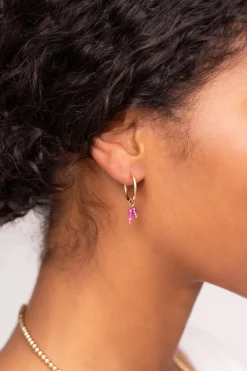 My Jewellery Boucle D'oreille Unique Avec Perles Roses Discount