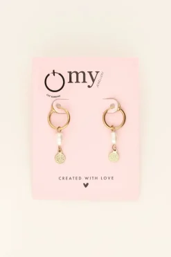 My Jewellery Boucles D’oreilles à Clip à Perle Et Médaillon Sale
