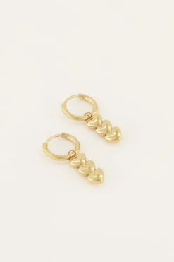 My Jewellery Boucles D’oreilles à Trois Cœurs Clearance