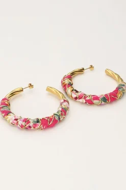 My Jewellery Boucles D'oreilles Art Avec Tresse Rose Best