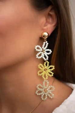 My Jewellery Boucles D'oreilles Avec 3 Fleurs Vertes Discount