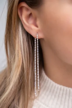My Jewellery Boucles D’oreilles Avec Cordons De Pierres En Strass Fashion