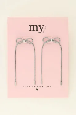 My Jewellery Boucles D'oreilles Avec Cordons Et Nœud New