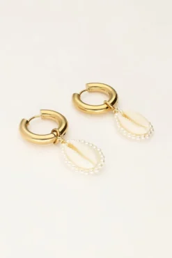 My Jewellery Boucles D'oreilles Avec Coquillage Et Perles Fashion