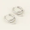 My Jewellery Boucles D’oreilles Avec Cœur Ajouré Best