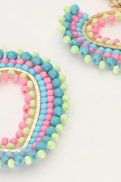 My Jewellery Boucles D'oreilles Avec Cœur En Perles Multicolores Fashion