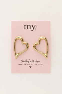 My Jewellery Boucles D'oreilles Avec Cœur Ouvert Hot