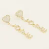 My Jewellery Boucles D’oreilles Avec Lettres Love Et Strass New