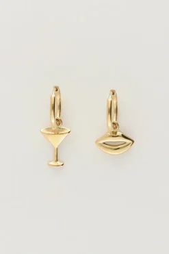 My Jewellery Boucles D'oreilles Avec Pendentifs Cocktail Et Bouche Sale