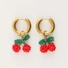 My Jewellery Boucles D'oreilles Avec Perles Rouges Cerise Best